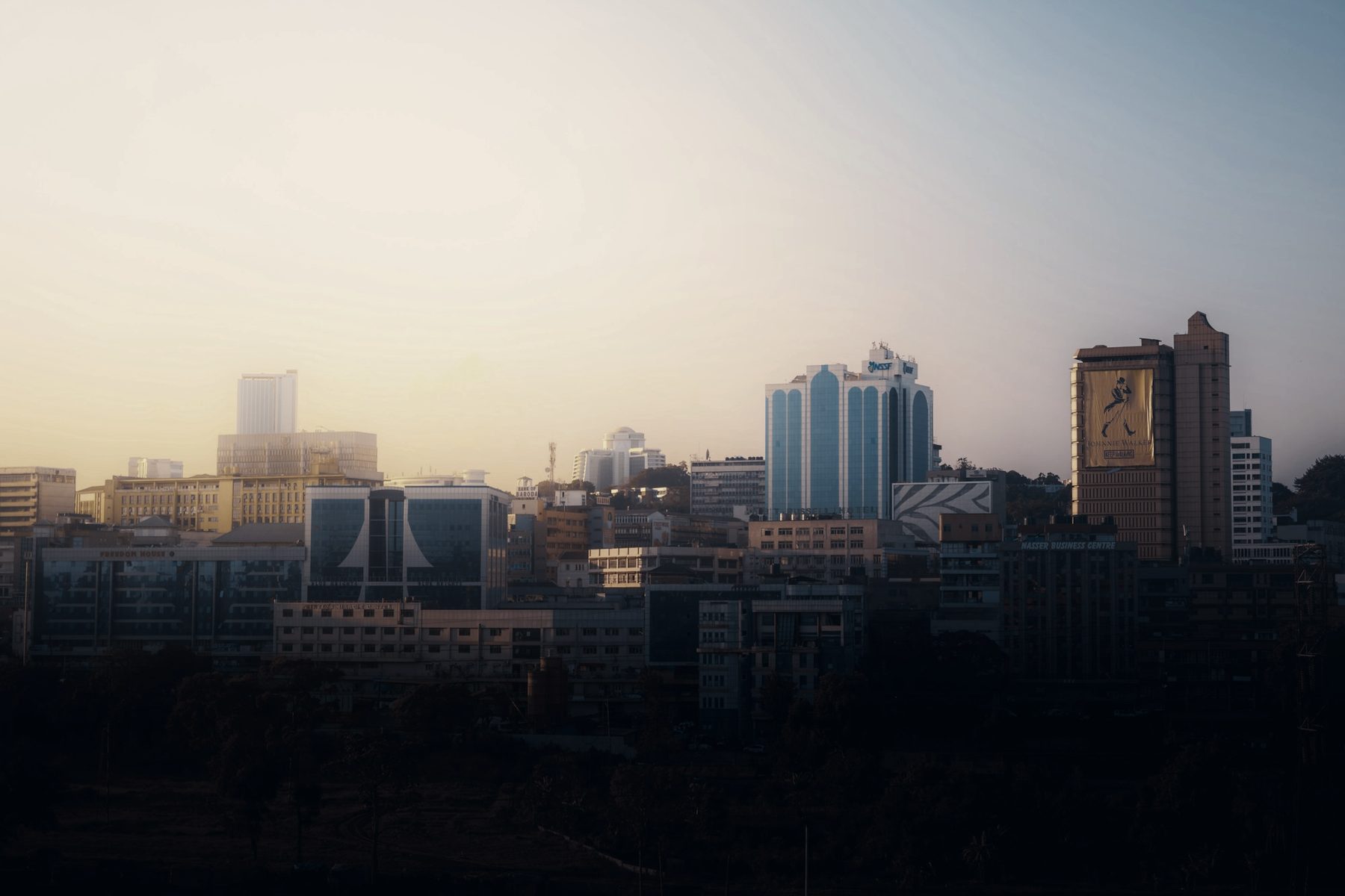 Kampala at dusk